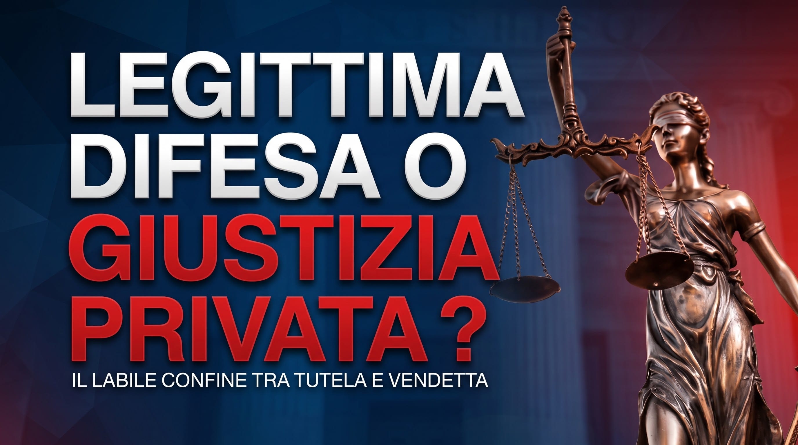 LEGITTIMA DIFESA O GIUSTIZIA PRIVATA? ⚖️