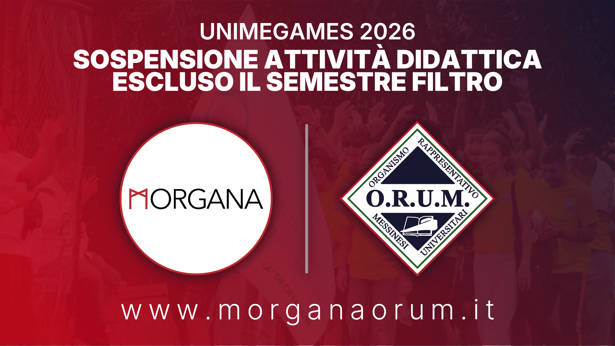 Unimegames 2026: suspension of educational activities for October 2